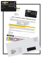 Corporate Branded Embossed Card Mailer example